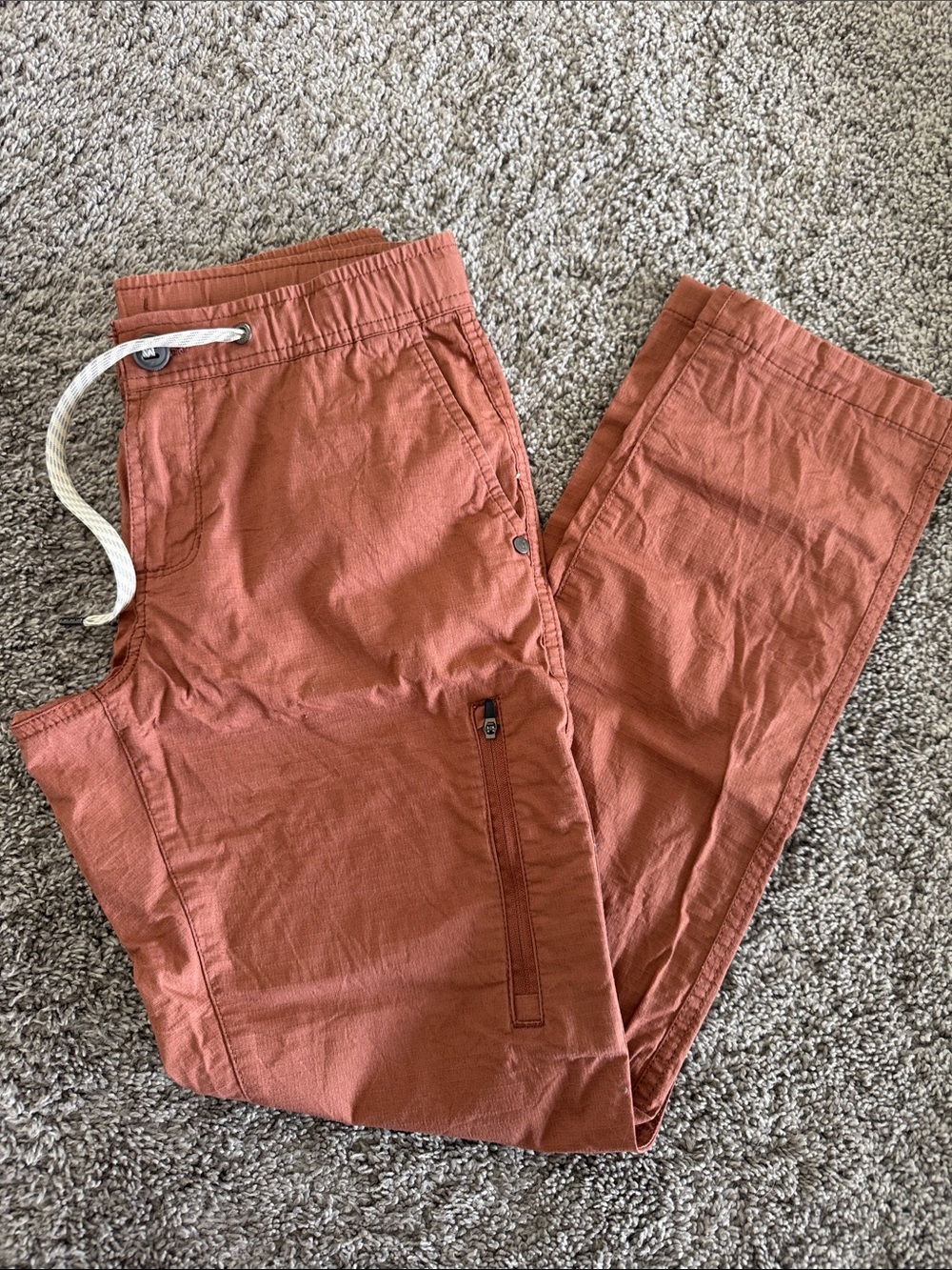 Vuori Ripstop Rust Orange Cargo Pants size XS